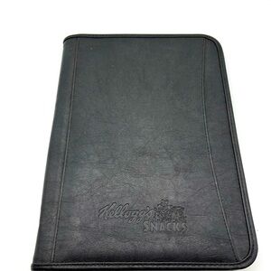 Vintage collectable Kellogg’s Snacks vegan leather portfolio,organizer, binder.